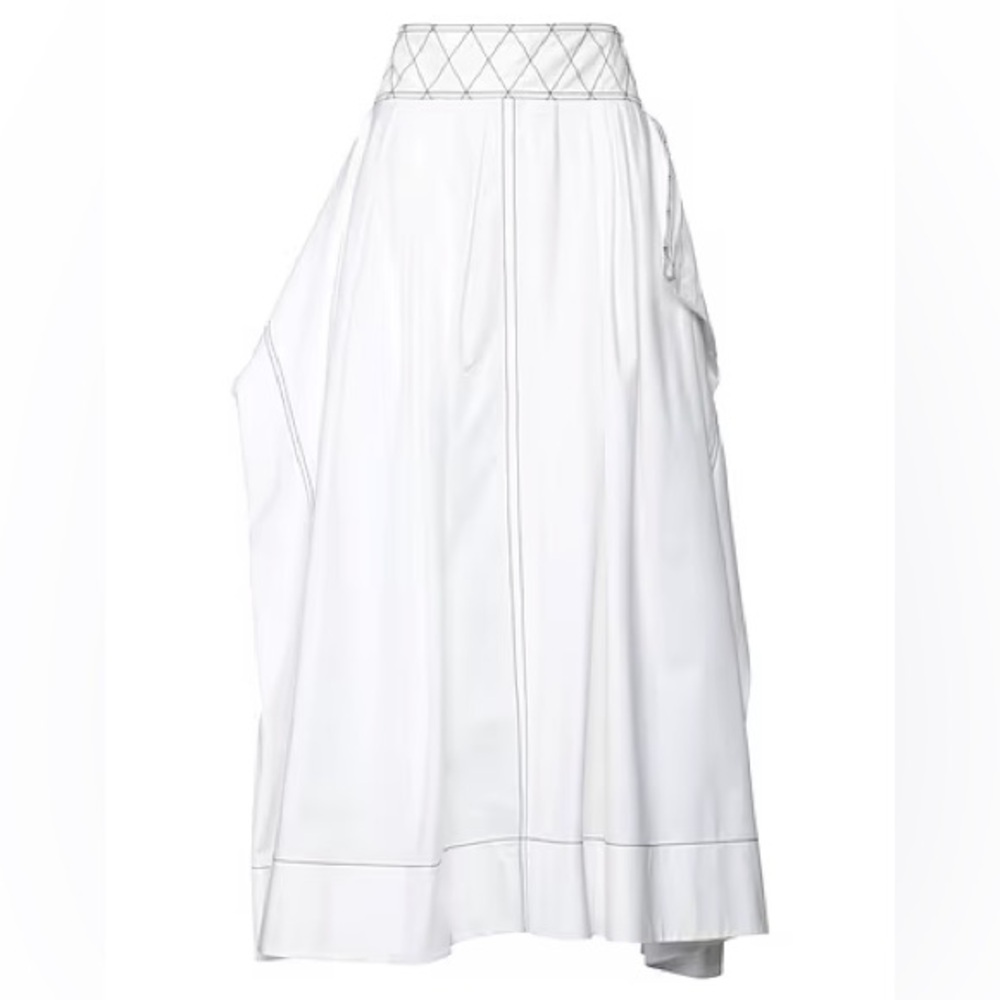 Tory Burch White A-Line Skirt